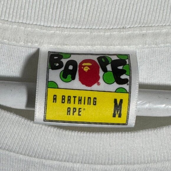 BAPE 1st Camo Busy Works mens tee size Medium white short sleeves - Picture 4 of 6